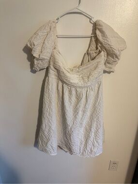 Abercrombie White Off The Shoulder Emerson Skort